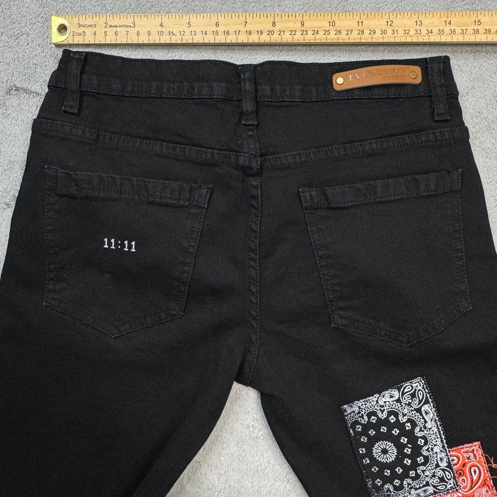 Evolution In Design Jeans Men's Size 28x29 Patchwork Design - Picture 8 of 11